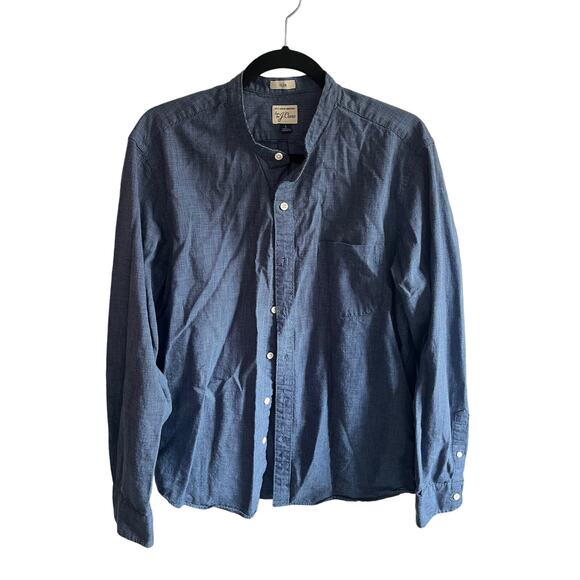 J.Crew blue  button up size large - Picture 1 of 5